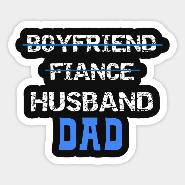 Mens New Dad 2019 design - Humor Gift For Pregnancy Announcement Sticker by Blue Zebra